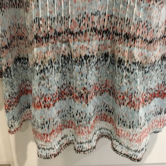 Calvin Klein Boho Blouse Sheer Henley with Pin Tucks in front Sz XL - Picture 5 of 13